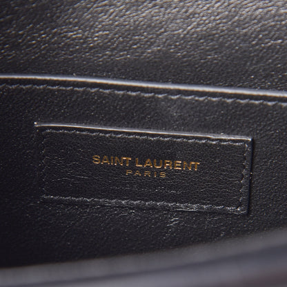 Saint Laurent Smooth Calfskin Monogram Medium Sulpice Shoulder Bag Black 6 of 9