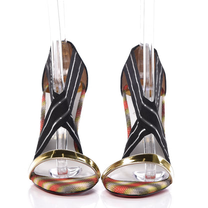 Christian Louboutin Specchio Pira Res Techno Elastagram 100 Sandals 39 Version Black 2 of 8