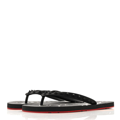 Christian Louboutin Rubber Spike Loubi Donna Flip Flop 40 Black 3 of 6