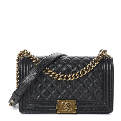 Chanel Caviar Quilted Medium Boy Flap Black 1 of 9
