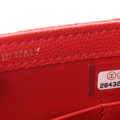 Chanel Caviar Quilted Classic Phone Holder Red 8 of 13