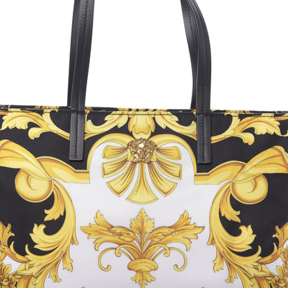 Versace Nylon Baroque Print Tote Black 9 of 9