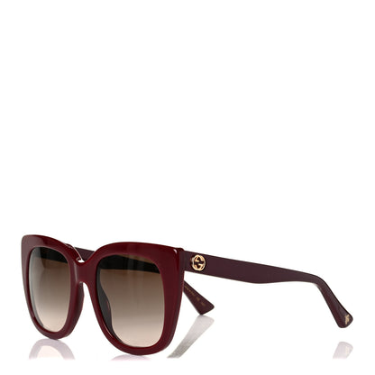 Gucci Cat Eye GG0163S Sunglasses Burgundy 1 of 4