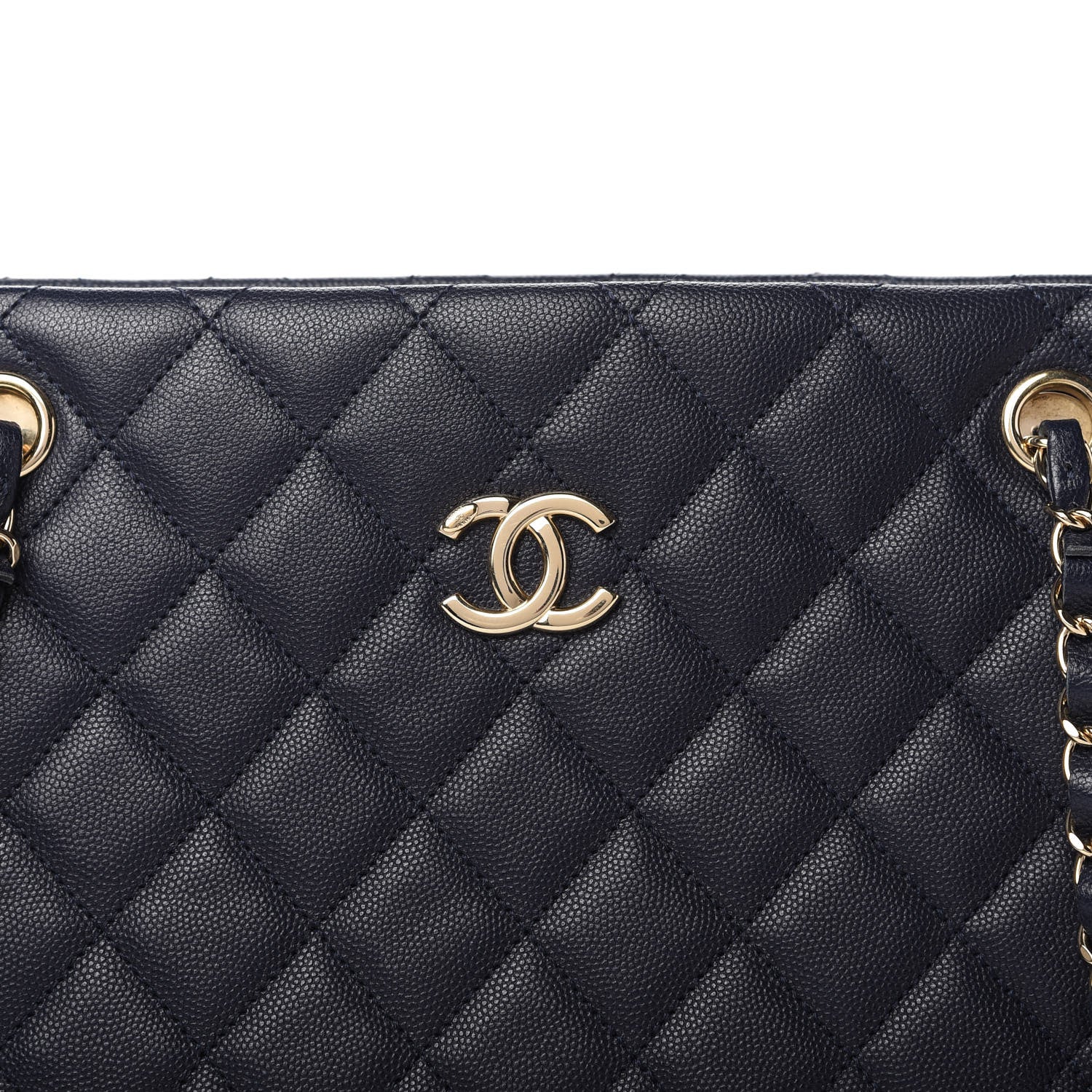 Chanel Caviar Quilted Rolled Up Tote Navy 10 of 11