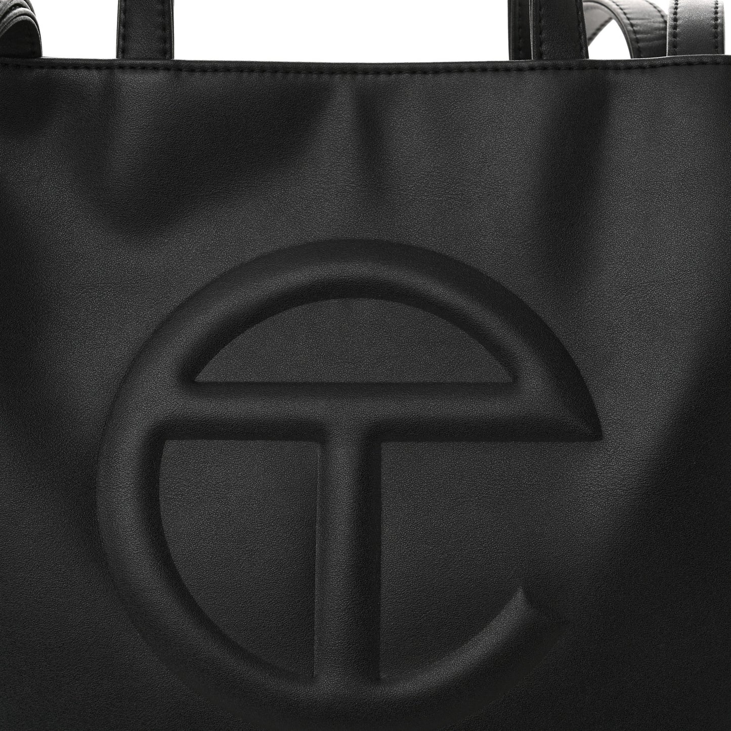 Vegan Leather Medium Shopping Bag Black