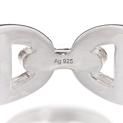 Hermes Sterling Silver PM Chaine d'Ancre Enchainee Band Ring 52 6 6 of 8