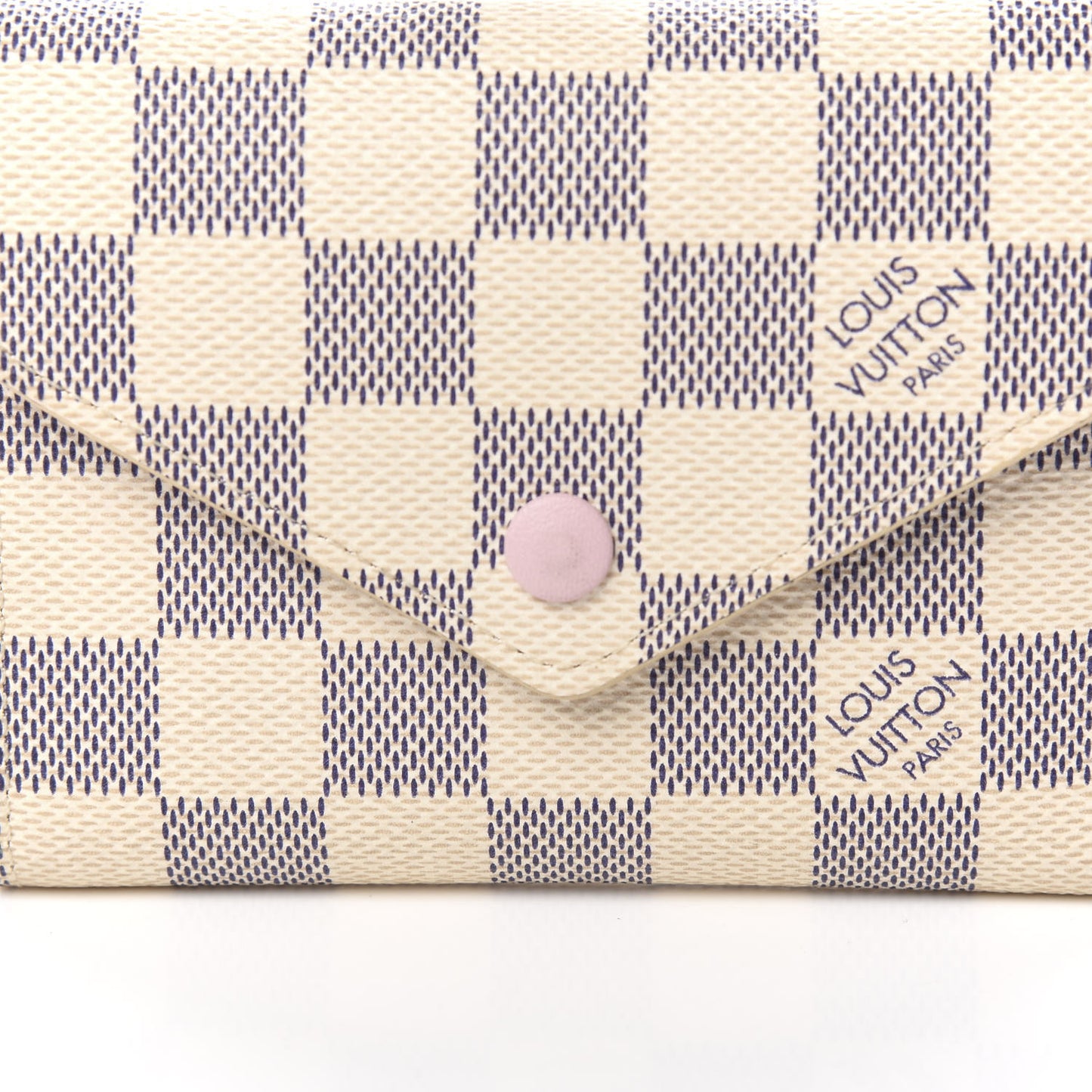 Damier Azur Victorine Wallet Rose Ballerine
