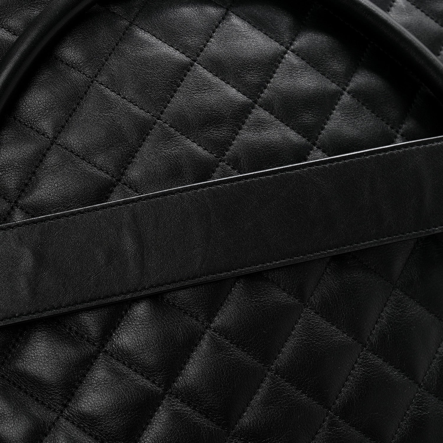 Saint Laurent Calfskin Quilted ES Giant Travel Bag Black 9 of 13