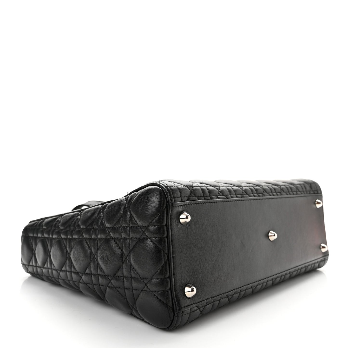 Lambskin Cannage Large Lady Dior Black