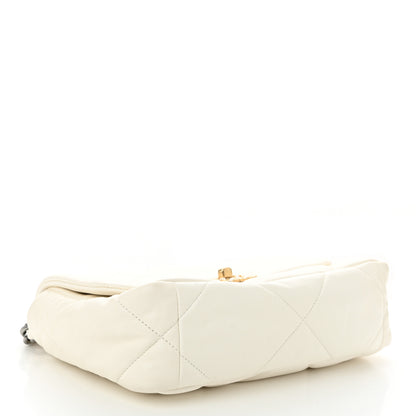Chanel Lambskin Quilted Medium Chanel 19 Flap White 4 of 11