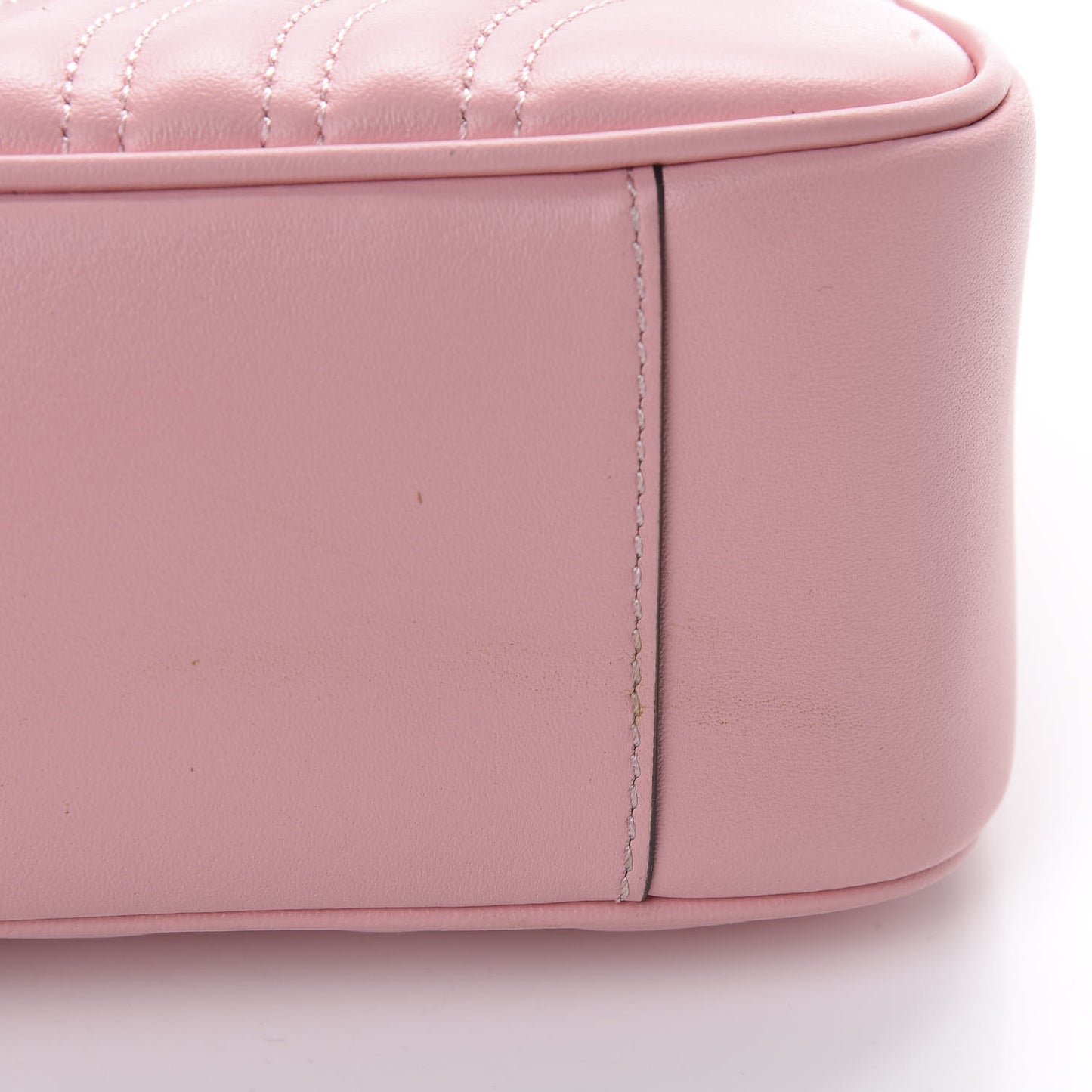 Calfskin Matelasse Small GG Marmont Shoulder Bag Wild Rose