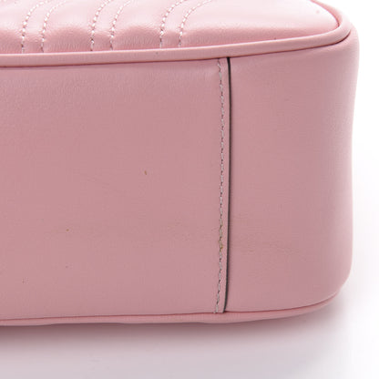 Gucci Calfskin Matelasse Small GG Marmont Shoulder Bag Wild Rose 11 of 12