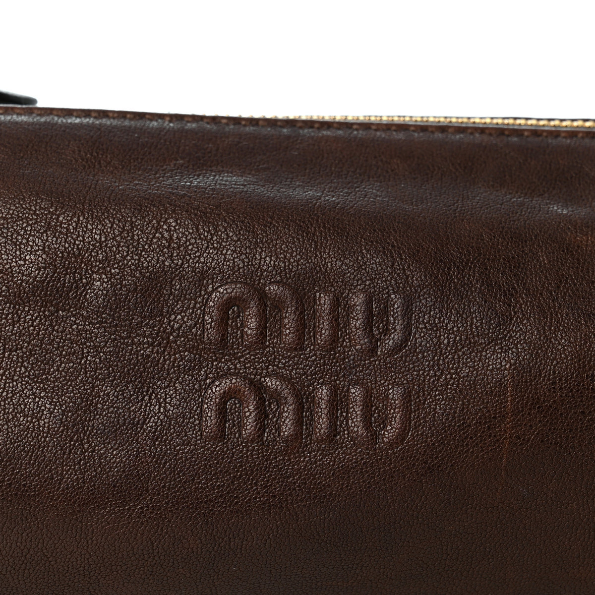 Miu Miu Nappa Aviator Mini Pouch Briarwood 8 of 12