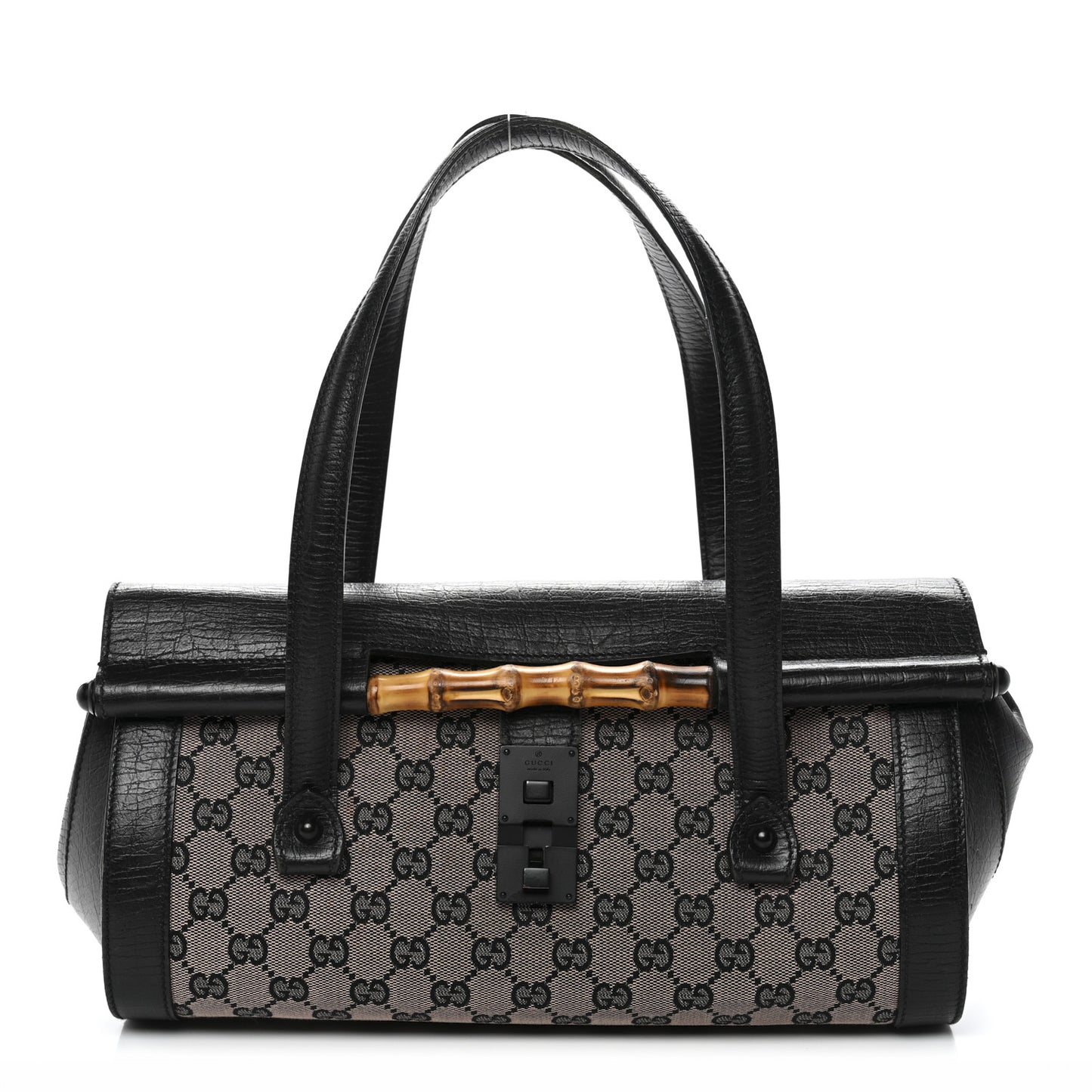 Monogram Bamboo Bullet Handbag Black