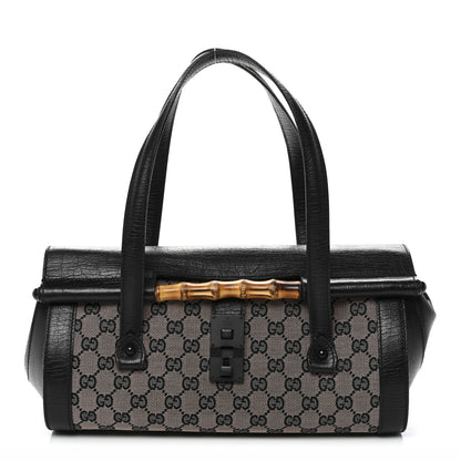 Gucci Monogram Bamboo Bullet Handbag Black 1 of 14