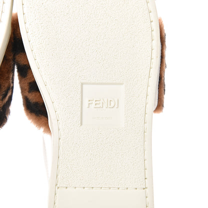 Fendi Vitello Shearling FF Velcro Slip On Sneakers 36 White 8 of 11