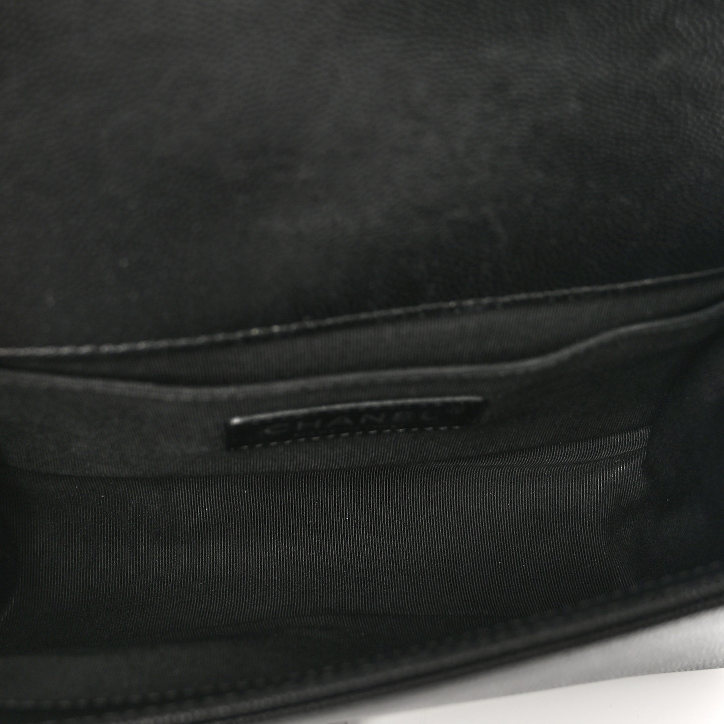 Caviar Quilted Small Boy Flap Black