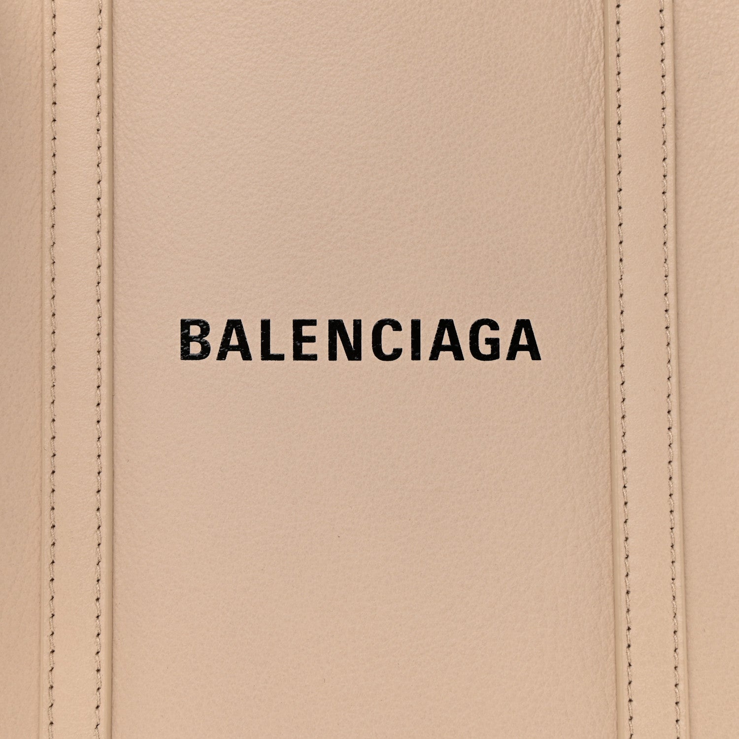 Balenciaga Smooth Calfskin Logo XXS Everyday Tote Light Beige Black 7 of 10
