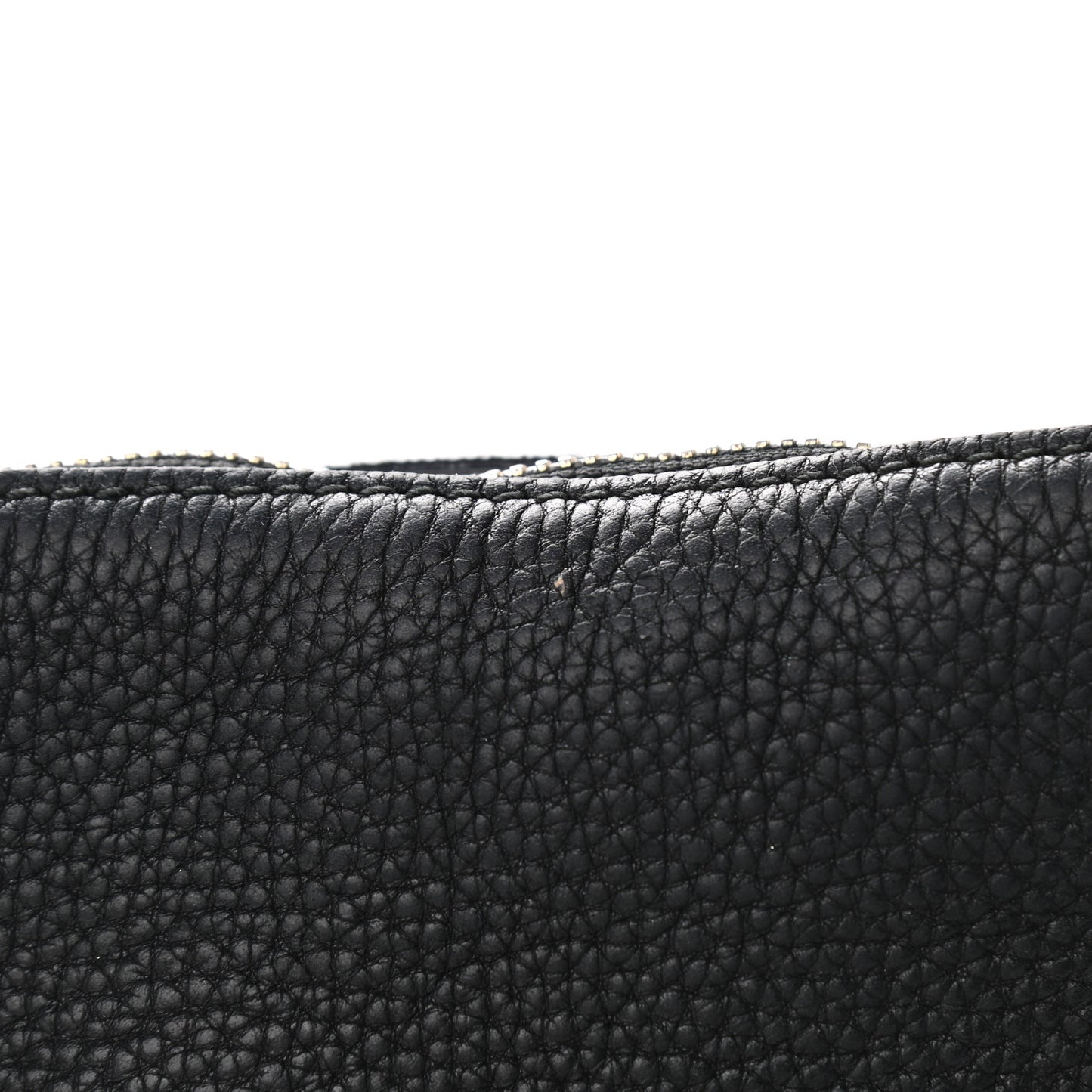 Pebbled Calfskin Large Soho Hobo Black