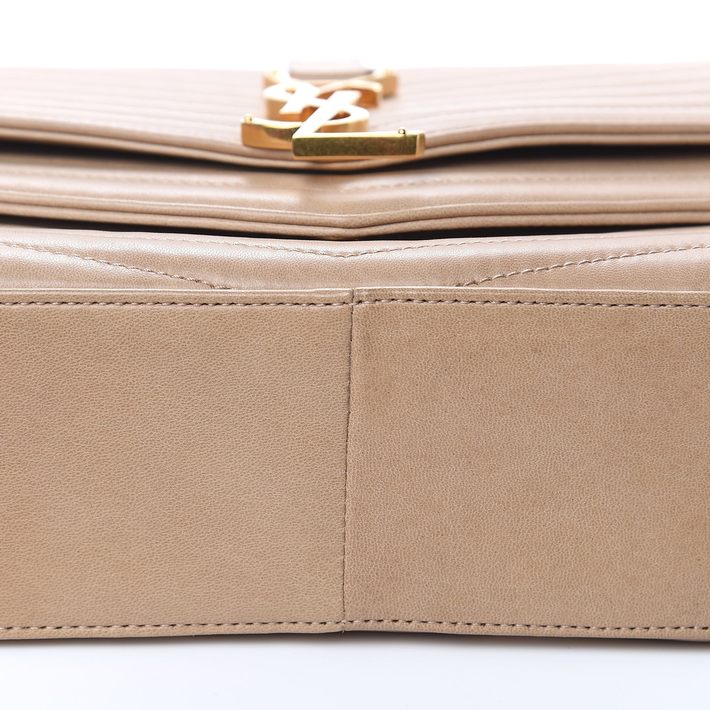 Lambskin Matelasse Chevron Monogram Medium Sulpice Bag Beige