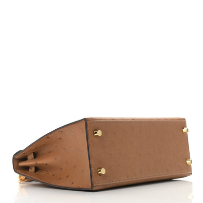 Hermes Ostrich Kelly Sellier 25 Alezan 4 of 11