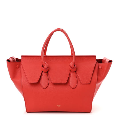 Celine Crisped Calfskin Small Tie Knot Tote Vermillion 1 of 16