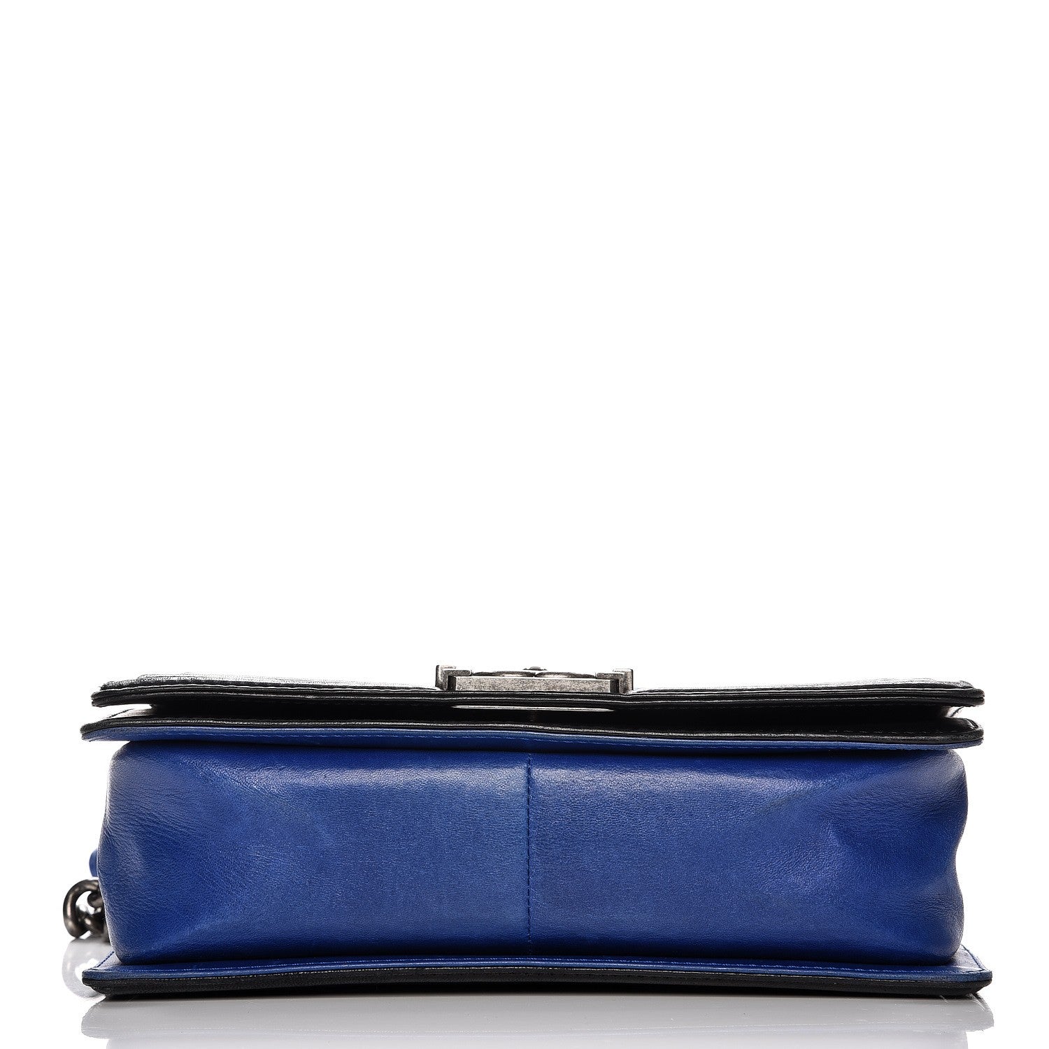 Chanel Lambskin Quilted Medium Boy Flap Black Blue 12 of 12