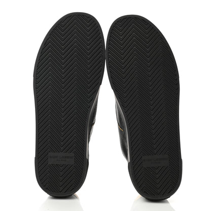 Saint Laurent Nappa Venice Sneakers 37.5 Black Gold 5 of 9