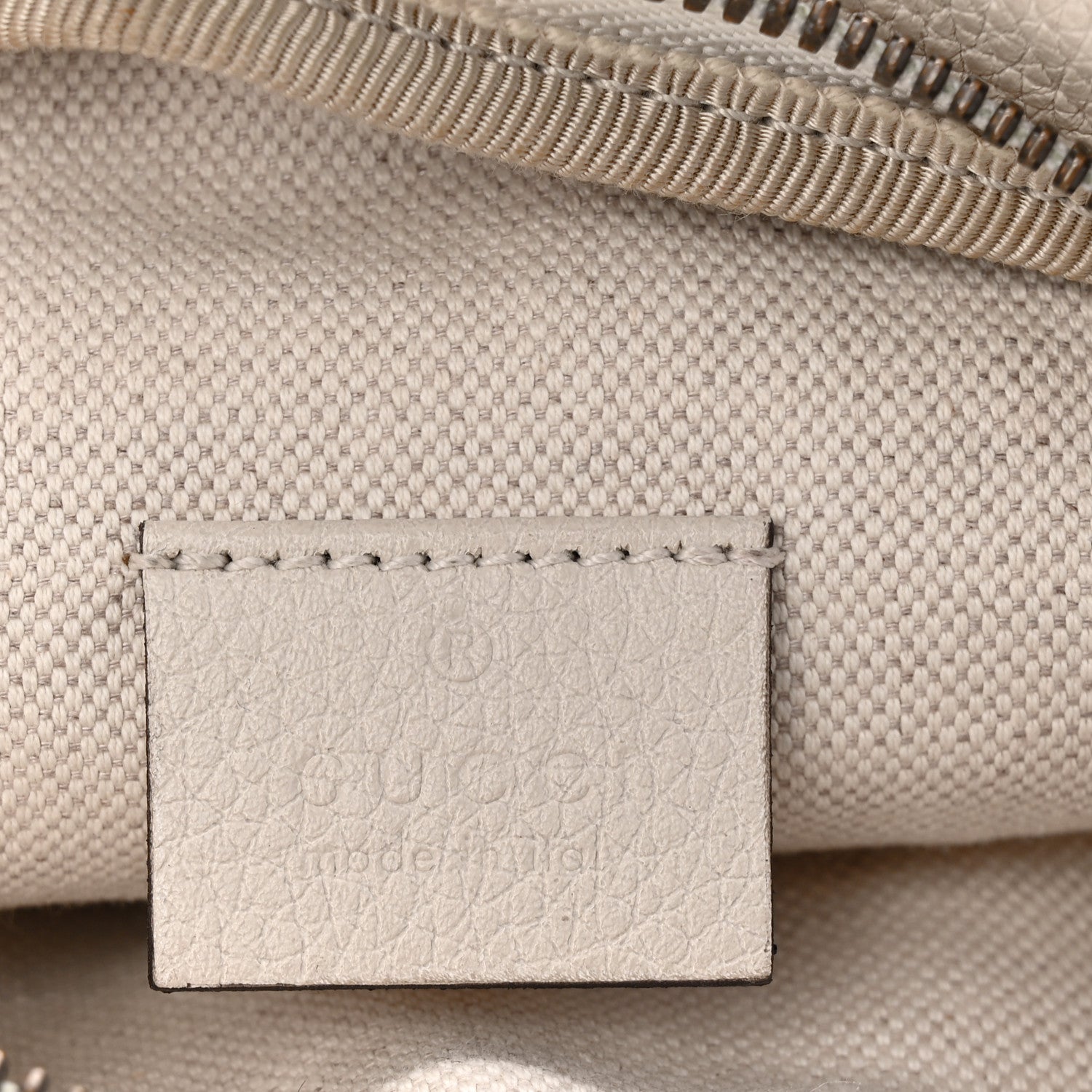 Gucci Grained Calfskin Small Logo Belt Bag White 6 of 10