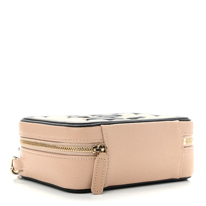 Chanel Caviar Quilted CC Filigree Vanity Clutch With Chain Beige Black 4 of 10