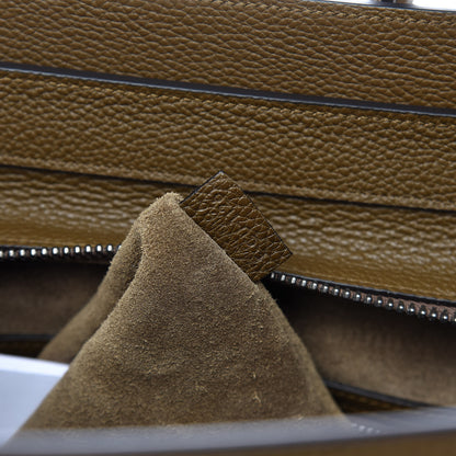 Celine Drummed Calfskin Mini Luggage Moss Green 8 of 14