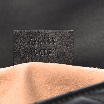 Gucci Calfskin Matelasse Super Mini GG Marmont Shoulder Bag Black 7 of 11