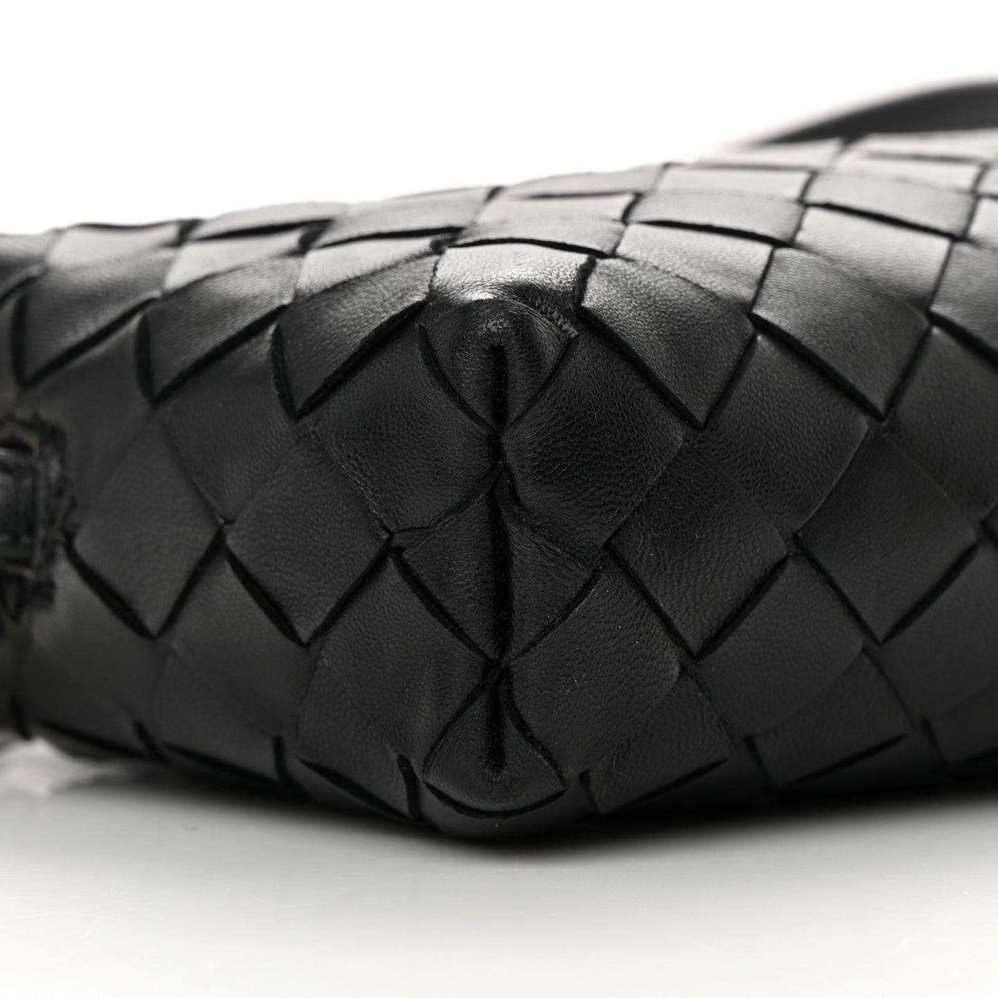 Nappa Intrecciato Nodini Mini Crossbody Black