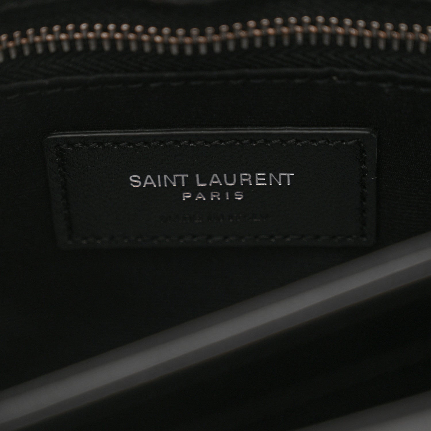 Saint Laurent Calfskin Y Quilted Monogram Toy Loulou Crossbody Bag Black 6 of 10
