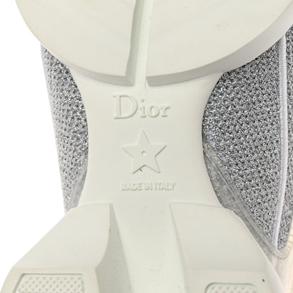 Christian Dior Laminated Knit D-Connect Sneakers 37 Silver 8 of 8