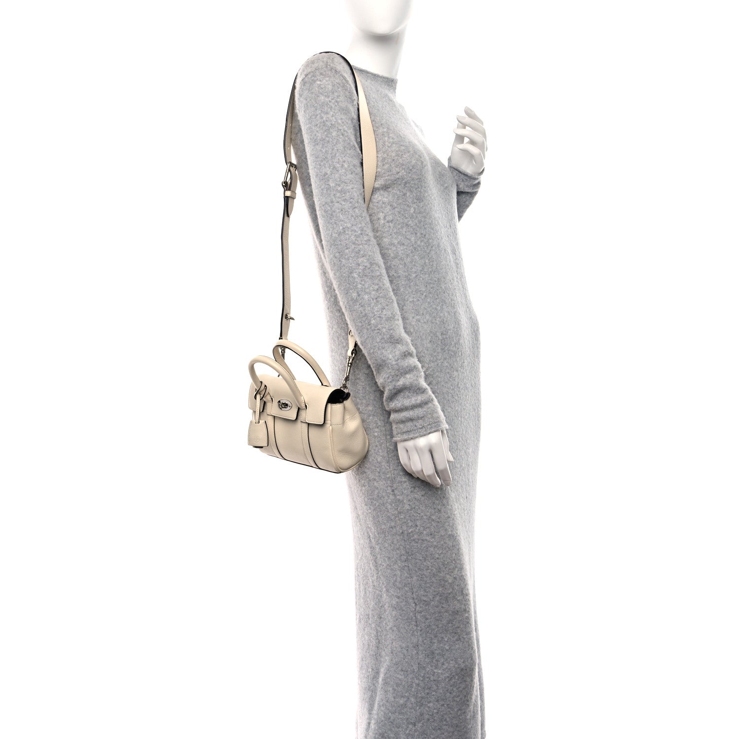 Mulberry Classic Grain Mini Bayswater White 2 of 13