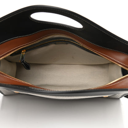 Burberry Canvas Smooth Calfskin Two Tone Medium Pocket Bag Black 5 of 8