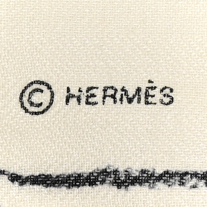 Hermes Cashmere Silk Pirouette au Galop Shawl 140 5 of 13