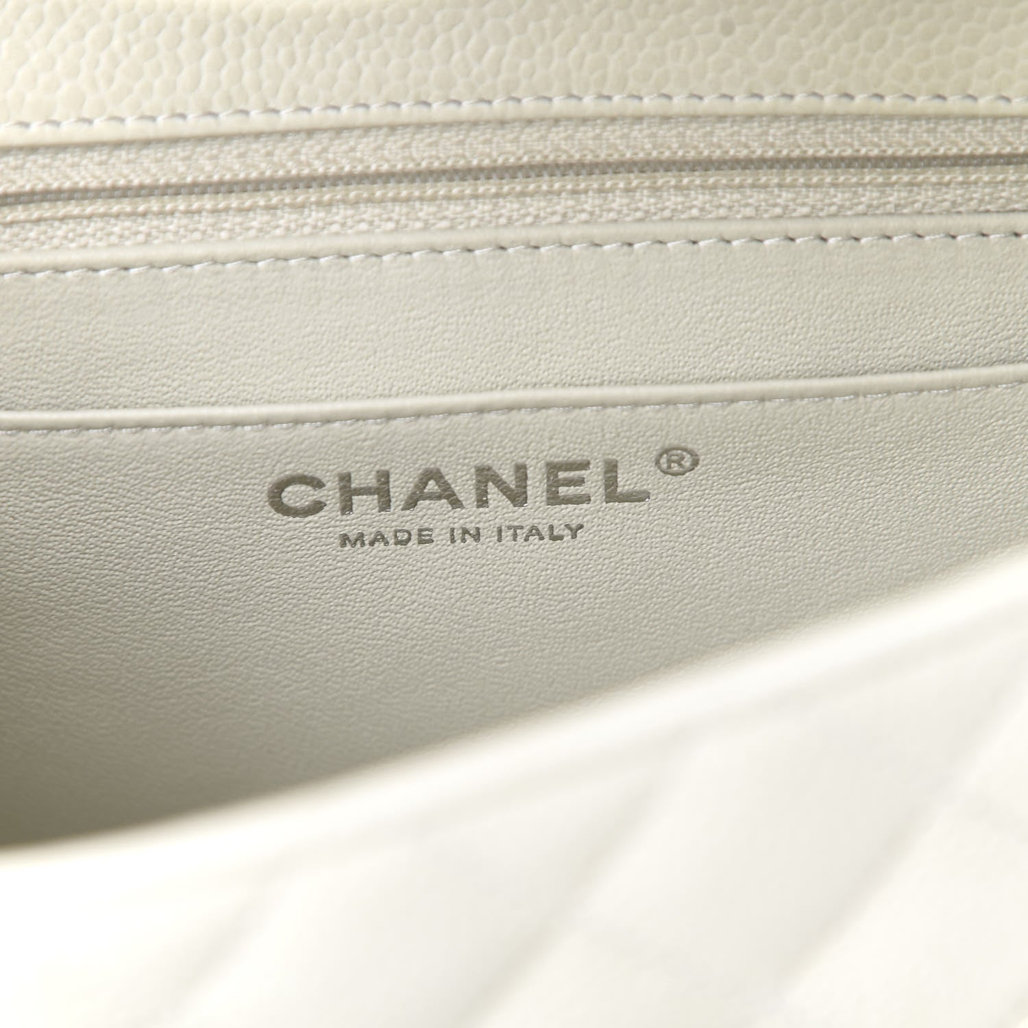 Chanel Caviar Quilted Mini Square Flap White 6 of 11