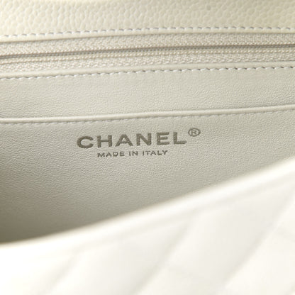 Chanel Caviar Quilted Mini Square Flap White 6 of 11