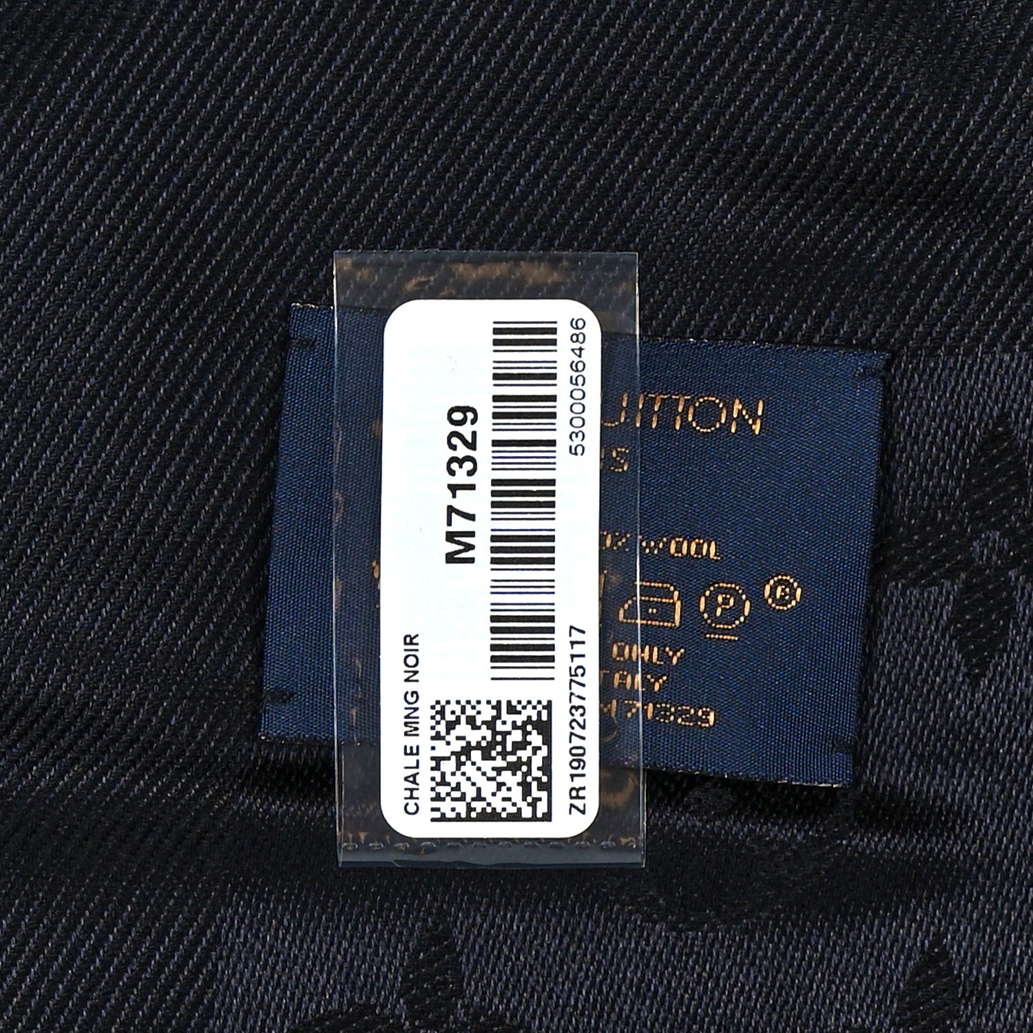 Louis Vuitton Silk Wool Monogram Shawl Black 4 of 4