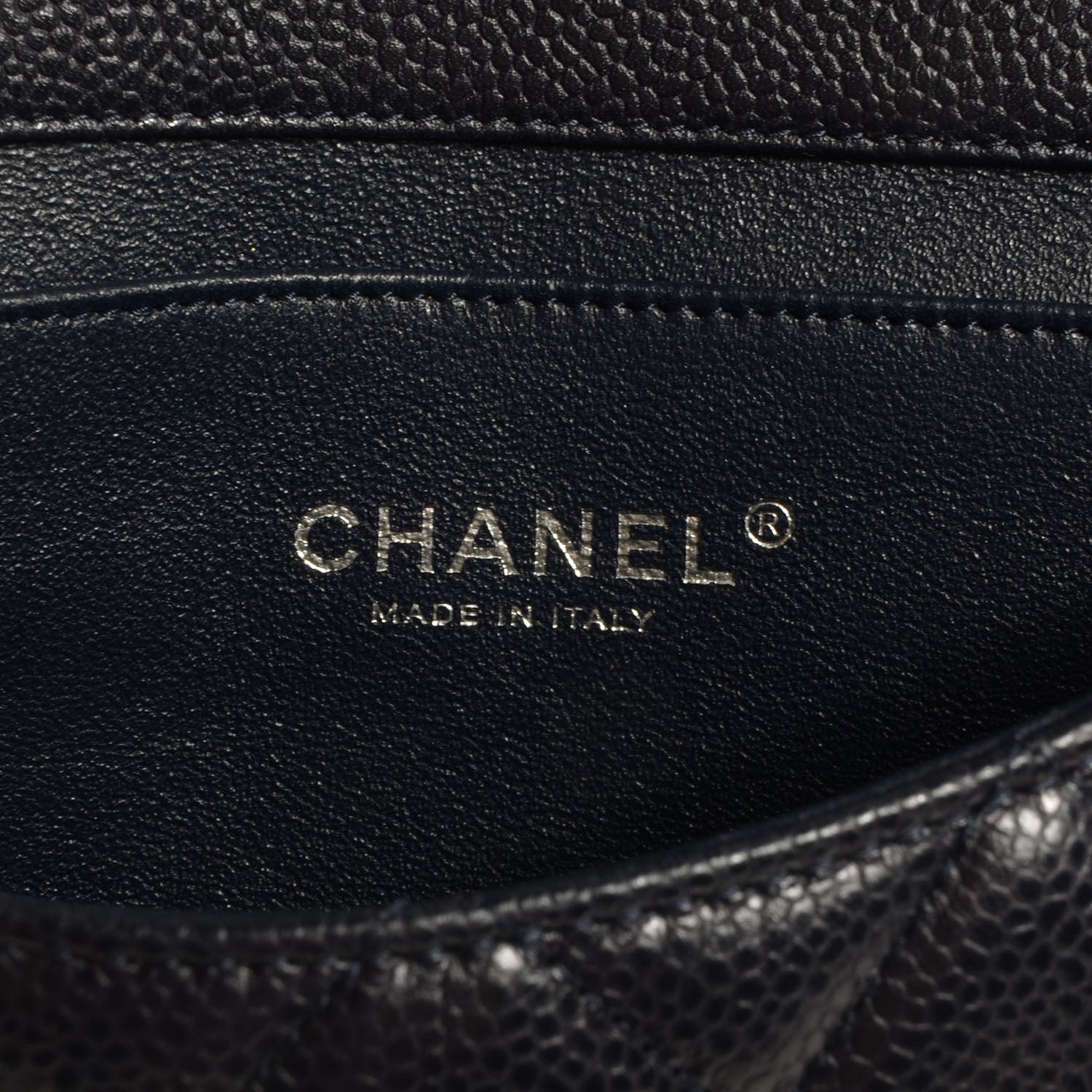Chanel Caviar Clutch with Chain Flap Navy Blue 6 of 8