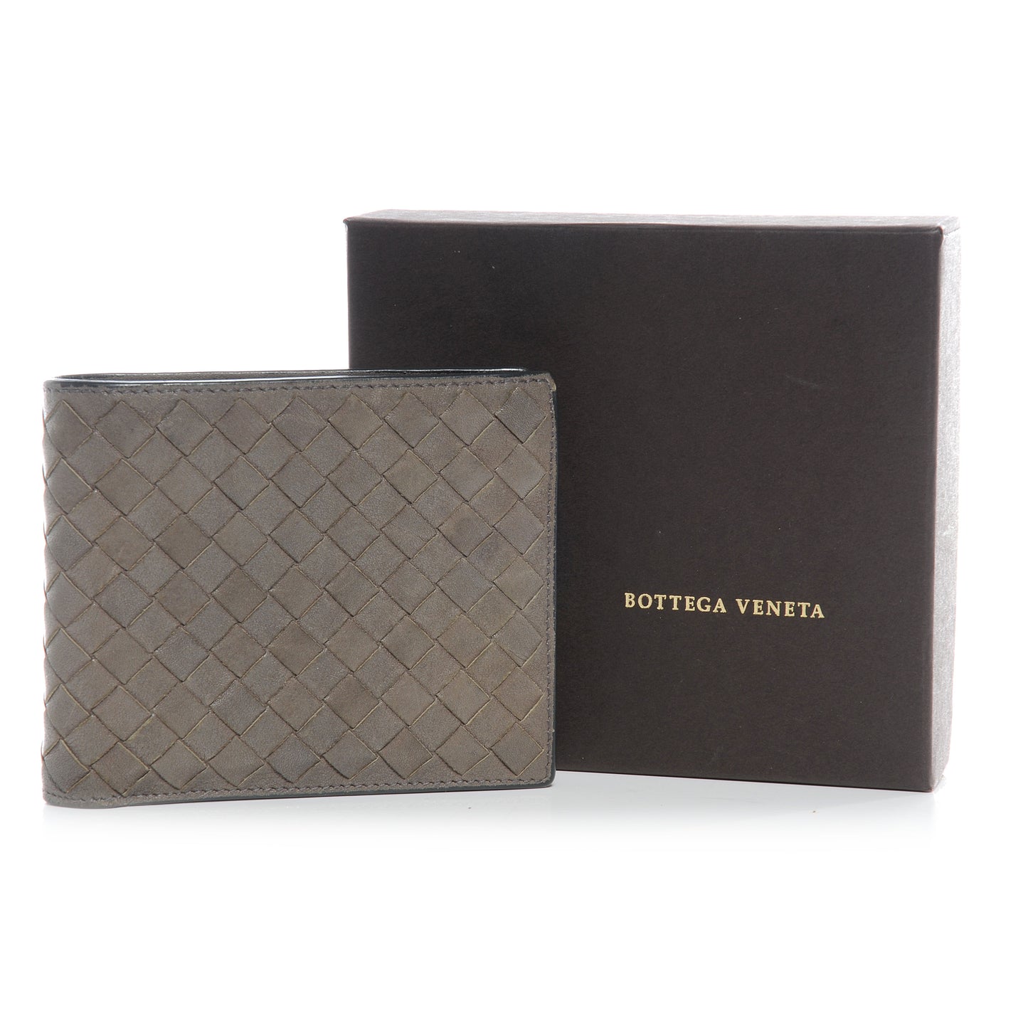 Nappa Intrecciato Mens Wallet Grey