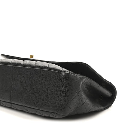 Chanel Caviar Quilted Jumbo Single Flap Black 10 of 10