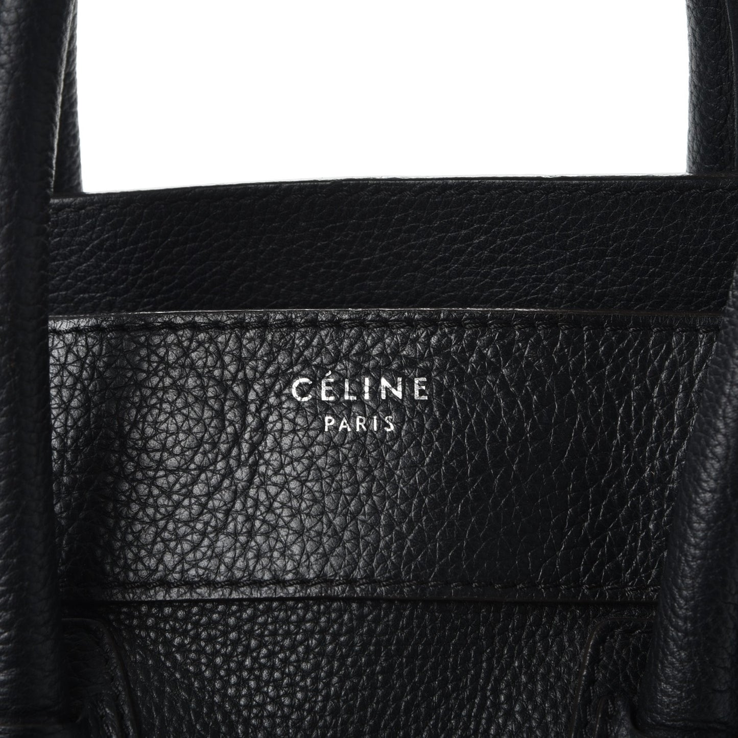 Drummed Calfskin Mini Luggage Black