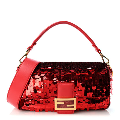 Fendi Sequin Paillettes Shiny Nappa Sex and the City Baguette Caipiroska 1 of 10