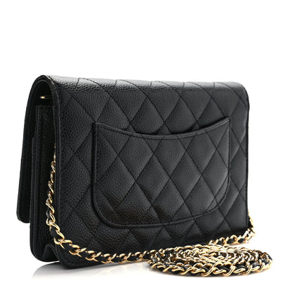 Chanel Caviar Quilted Wallet On Chain WOC Black 3 of 9