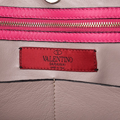 Valentino Garavani Nappa Medium Rockstud Soft Tote Pop Fuxia 6 of 13