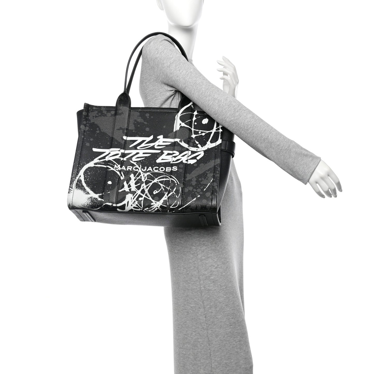 X FUTURA Grained Calfskin Large The Tote Bag Black