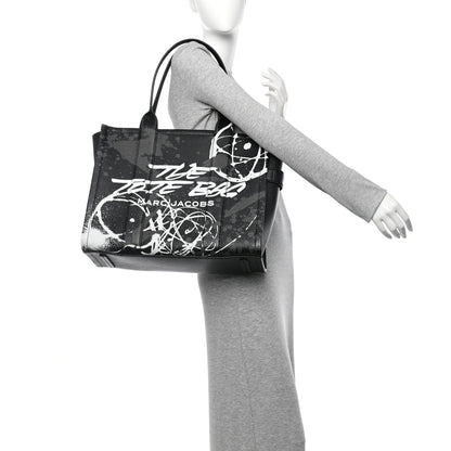 Marc Jacobs X FUTURA Grained Calfskin Large The Tote Bag Black 2 of 11